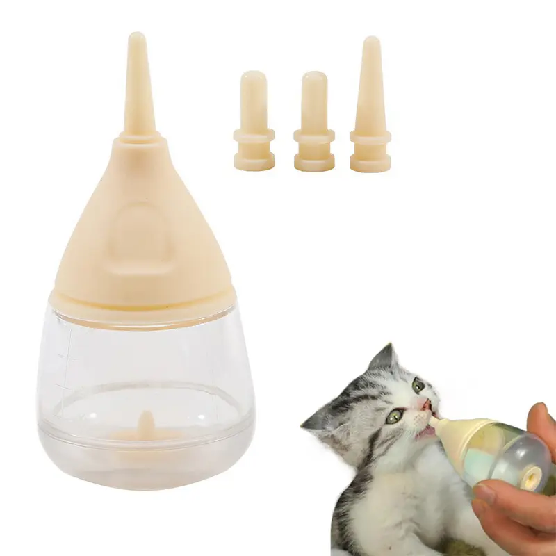 Newborn Pet Feeding Bottle Kitten Puppy Milk Bottles Anti Choking Nursing Bottle with Feeding Nipples