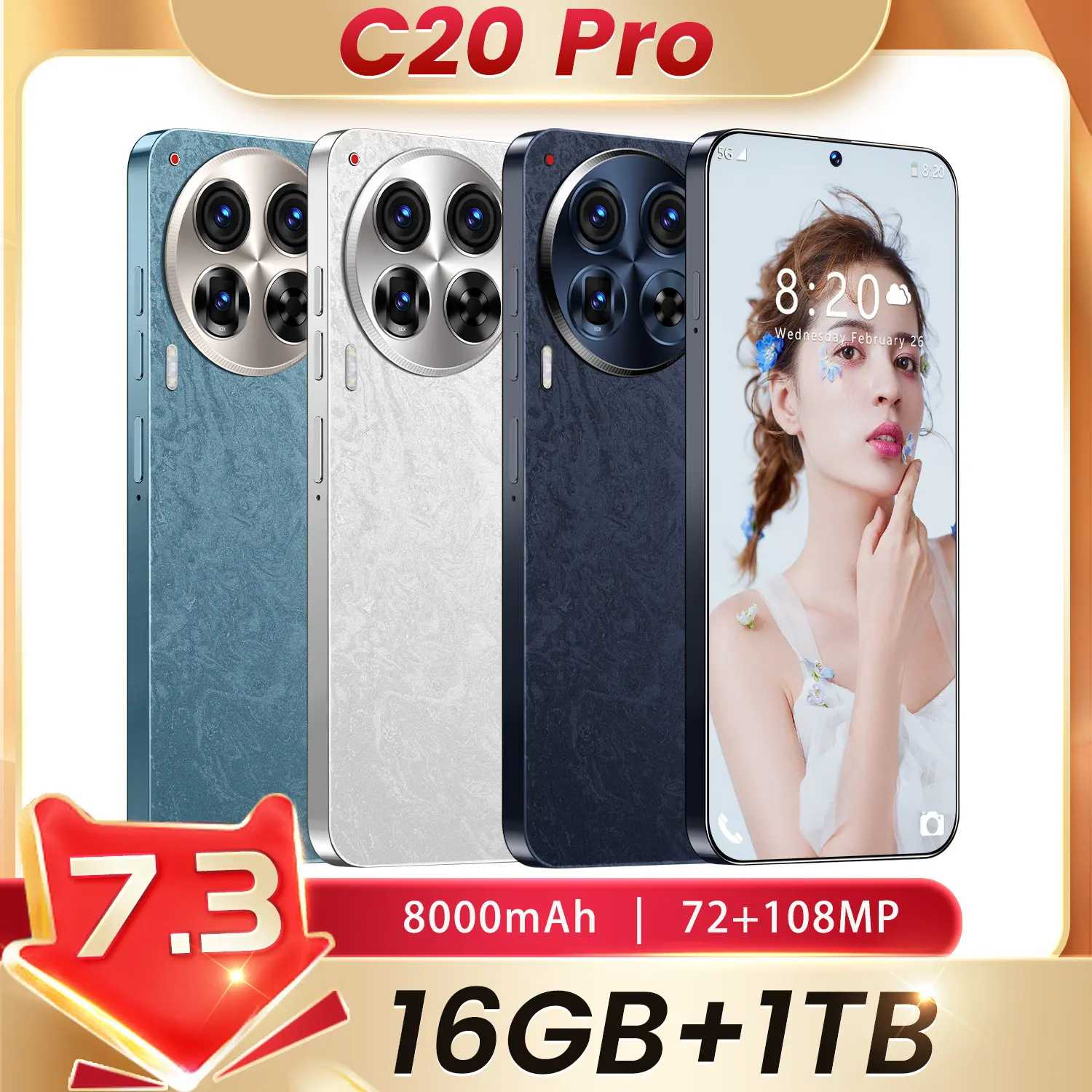 Mobile Phone C30pro Popular Ozon2gb + 16gb Real 3G Network 200 + 500MP Perforated Screen Intelligence Cellphone Smartphone galaxy s24 i phone galaxys23ultra vivov20 focus on you pocox6pro galaxyzflip6