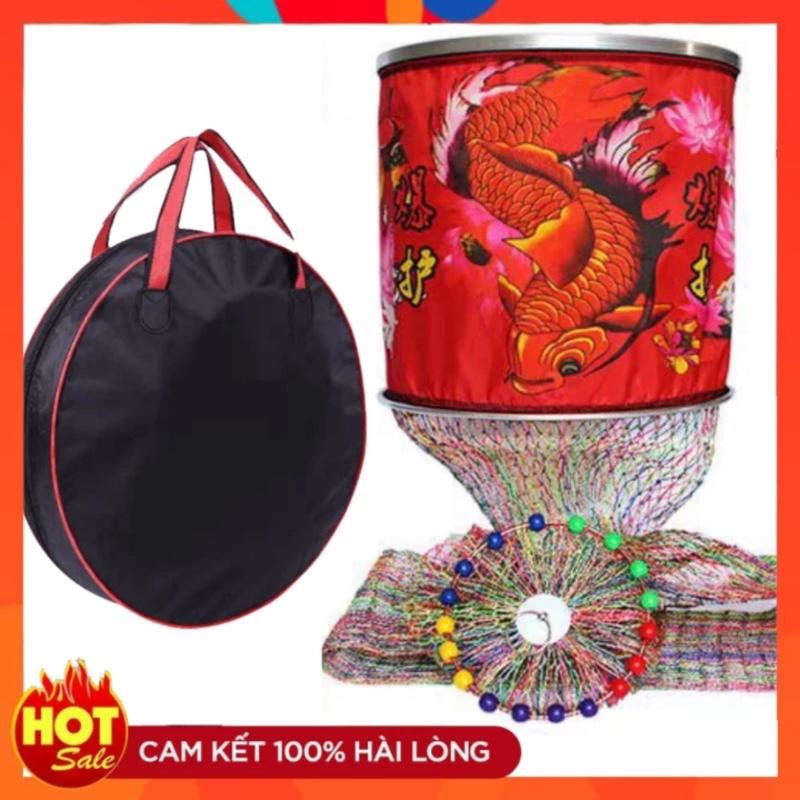 [ TẶNG GỠ RỌNG ] Rọng đựng cá LIÊN HOA NGƯ, túi đựng cá câu đài khung kim loại hạt siêu bền -