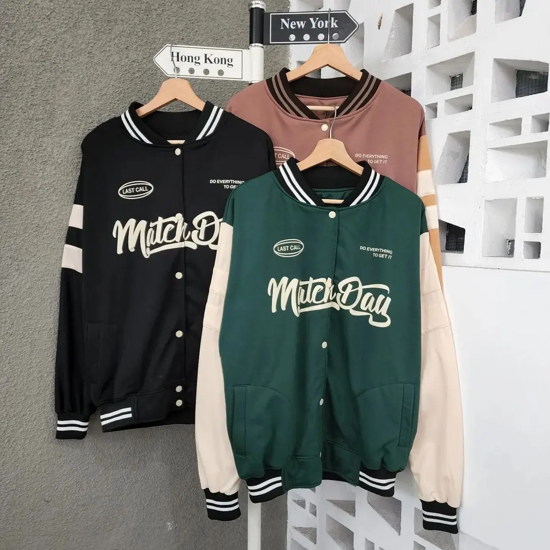 Jaket Sweater Baseball MATCHDAY bisa untuk pria/wanita