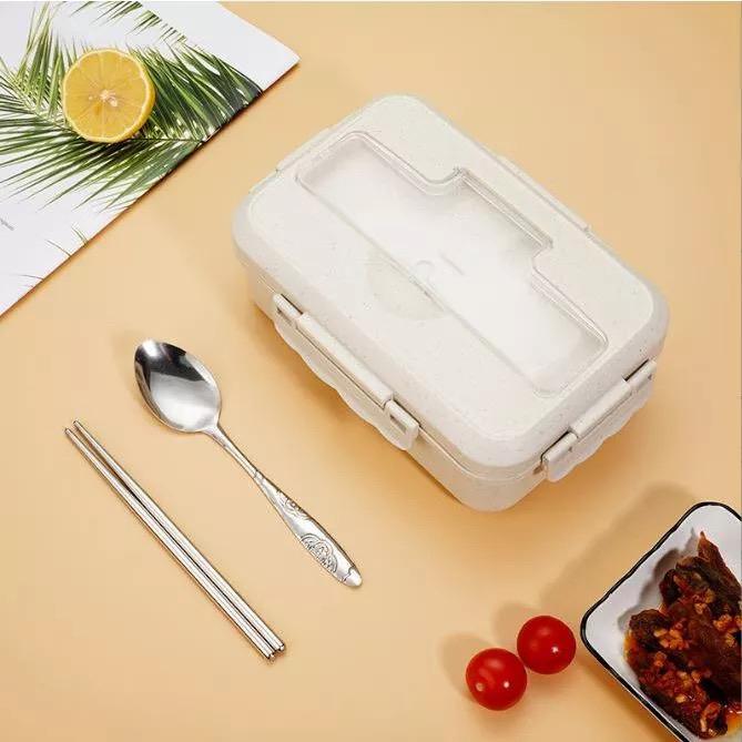 Product Introduction of ￼HỘP CƠM LÚA MẠCH 3 NGĂN KÈM ĐŨA THÌA INOX ( màu nhẫu nhiên) 11