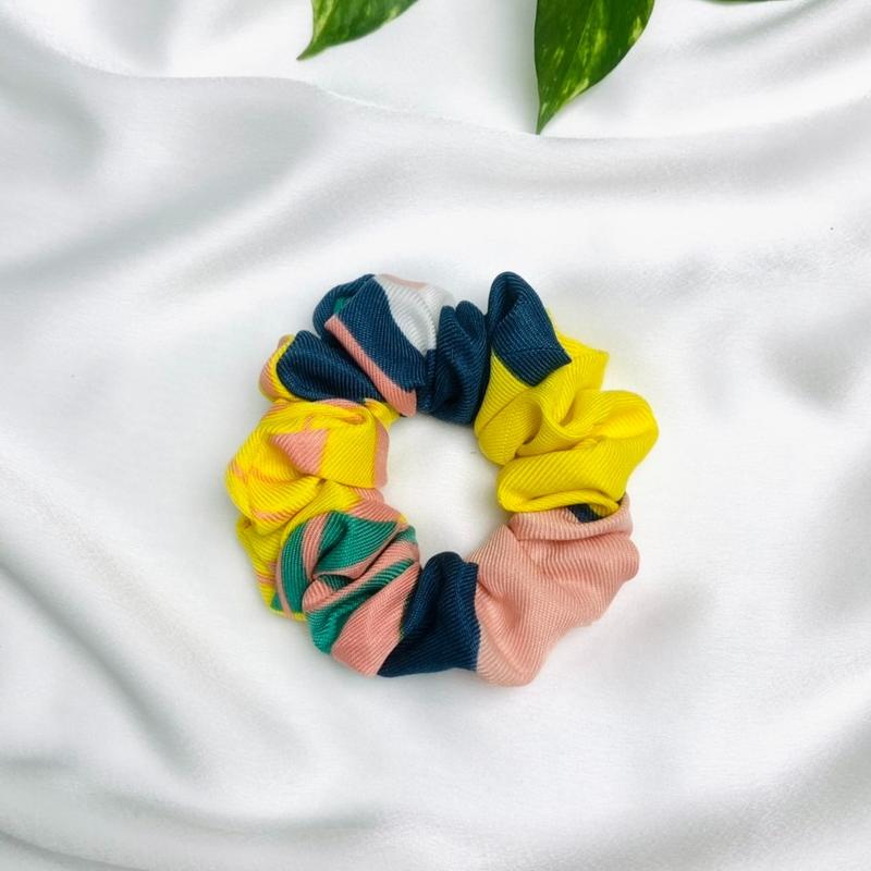 Dây cột tóc HUMI vải cotton mềm chống gãy tóc dây buộc scrunchies co giãn cao cấp Nữ Women 3