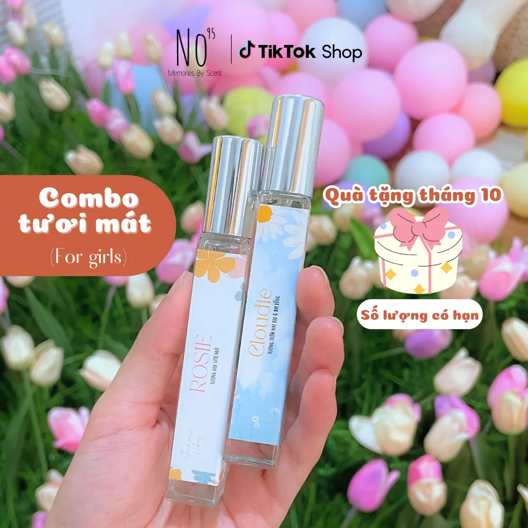 Combo nước hoa mùa hè dành cho nữ Rosie và Cloudie No95, hương thơm nhẹ nhàng, tươi mát Cosmetic Perfume Xịt Thơm Women
