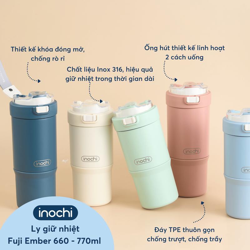 Bình Giữ Nhiệt, Cốc Giữ nhiệt Fuji - Inochi- Pha Trà Cà Phê, Lọc Bã, Giữ Nhiệt 6-12 Giờ - Thưởng Thức Nóng Lạnh Mọi Lúc! binh giunhiet