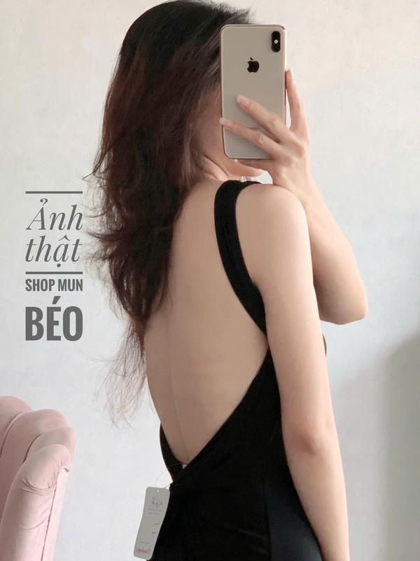 Đầm body 2 dây to xoắn hở lưng có mút chất thun borip thích hợp mặc đi làm đi chơi đi tiệc phù hợp với mọi phong cách Nữ 6