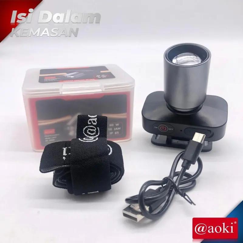 AOKI SENTER KEPALA LED ZOOM AK-3685A & AK-3686K 60W / CAHAYA SUPER TERANG / JARAK JAUH LASER / @AOKI HEAD LAMP ZOOM CAHAYA PUTIH & KUNING / SENTER KEPALA / SENTER KEPALA AOKI / SENTER KEPALA LED TERANG / SENTER KEPALA ZOOM / SENTER KEPALA CAHAYA PUTIH 8