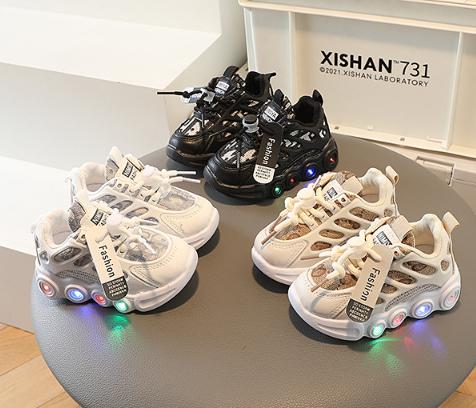  Tăng 2 sz Giày thể thao siêu nhẹ nháy đèn phong cách năng động cho bé trai bé gái 2-7 tuổi K191 