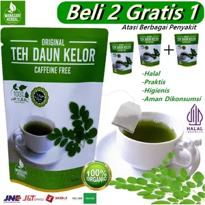 Wanasari Herbal TEH Daun Kelor Organik Kualitas Premium 100% Original Halal Mui 20 Kantung