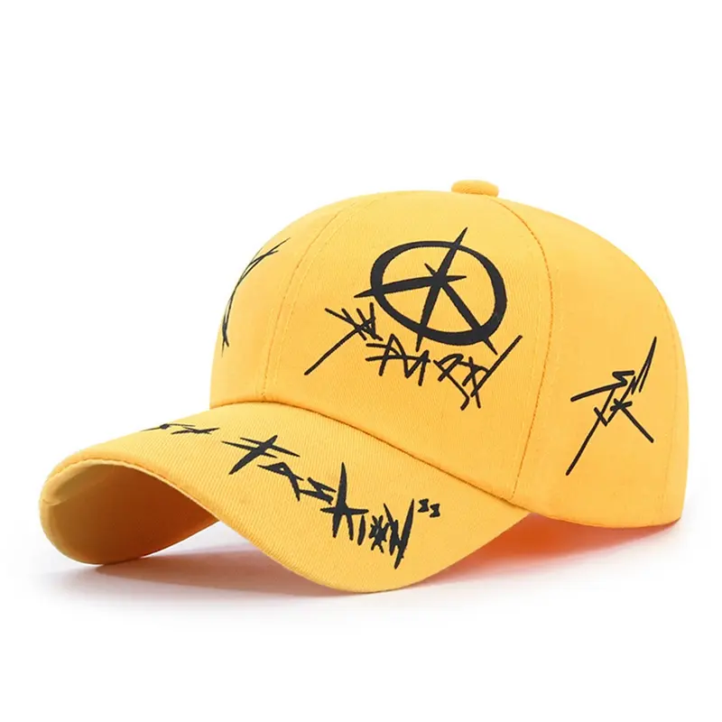 Graffiti Snapback Baseball Caps Black And White Patchwork Men Women Hip Hop Cap Fashion Casual Hat