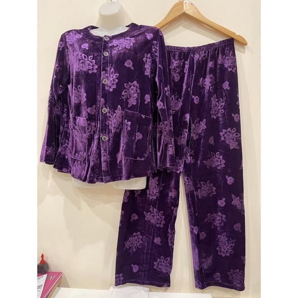 Bộ quần áo nhung cho người già CAMAVINGA và nữ trung niên phong cách cổ điển