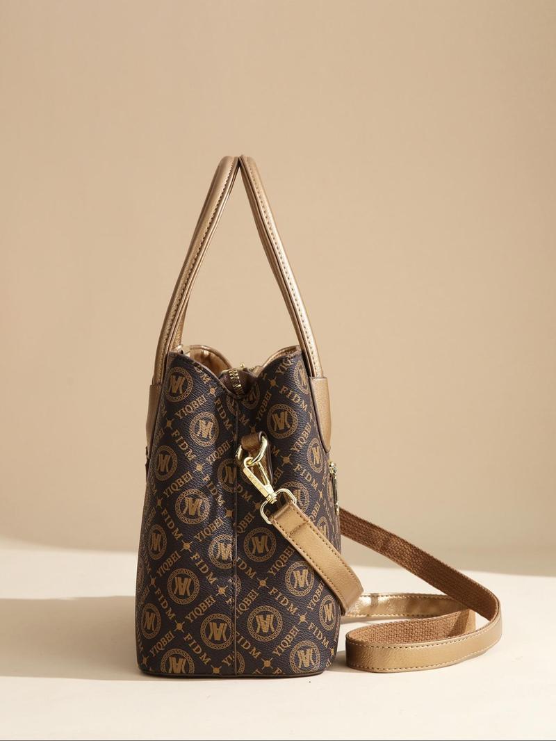 Product Introduction of Women's Fashionable Print Handbag, Casual Large Capacity Shoulder Bag for Daily Used, Trendy All-match Commuter Bag, Girl Fashionable Bag 2
