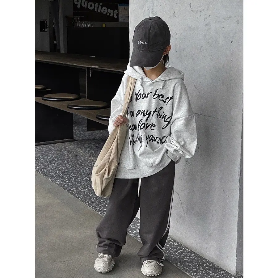Áo Hoodie In Chữ Phong Cách Hàn Quốc Thời Trang Mùa Thu 2023 Dành Cho Bé Trai