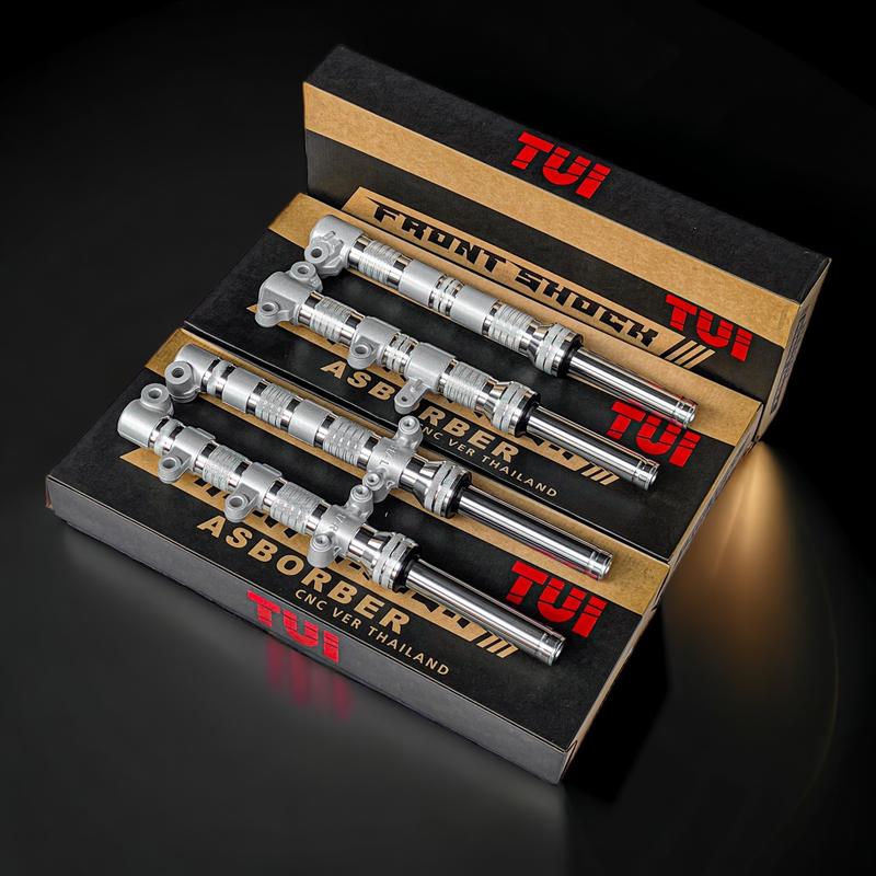  Phuộc Trước CNC Sirius - Ex150 155 Hạ 3-5 Phân - Phay Thái Ver.02 - Phụ kiện xe máy  BẠC  