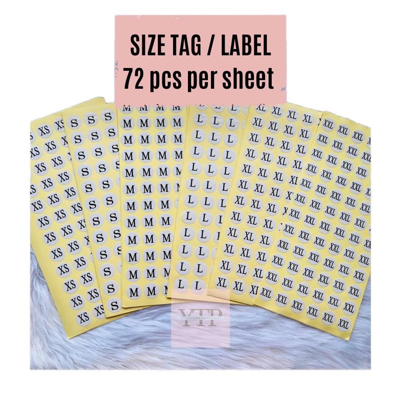 Size Tag Label Stickers for RTW and Garments - TikTok Shop Philippines