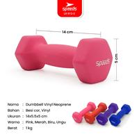 Gambar SPEEDS Dumbell / Barbel Mini / Barbel Wanita Neoprene  Otot Alat Fitnes Cewek Vinyl Angkat Beban Latihan Otot 012-2 - 1KG.BIRU dari Calary Toys Kota Surabaya 2 Tokopedia