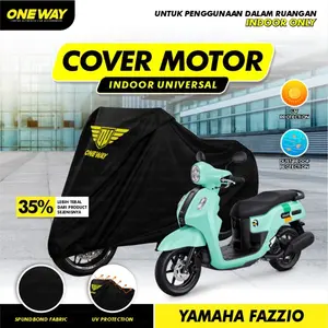Oneway Cover Motor Sarung Motor Yamaha Fazzio Pelindung Motor Murah Tahan Air dengan Perlindungan Sinar UV Cocok untuk Harian Mantel Motor Berkualitas