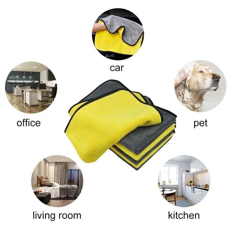 Product Introduction of ⚡KHĂN DÀY⚡Khăn lau xe chuyên dụng ô tô lau bếp lau kính Microfiber siêu thấm không bị sơ rối 2 lớp 88419 Làm Sạch Len 14