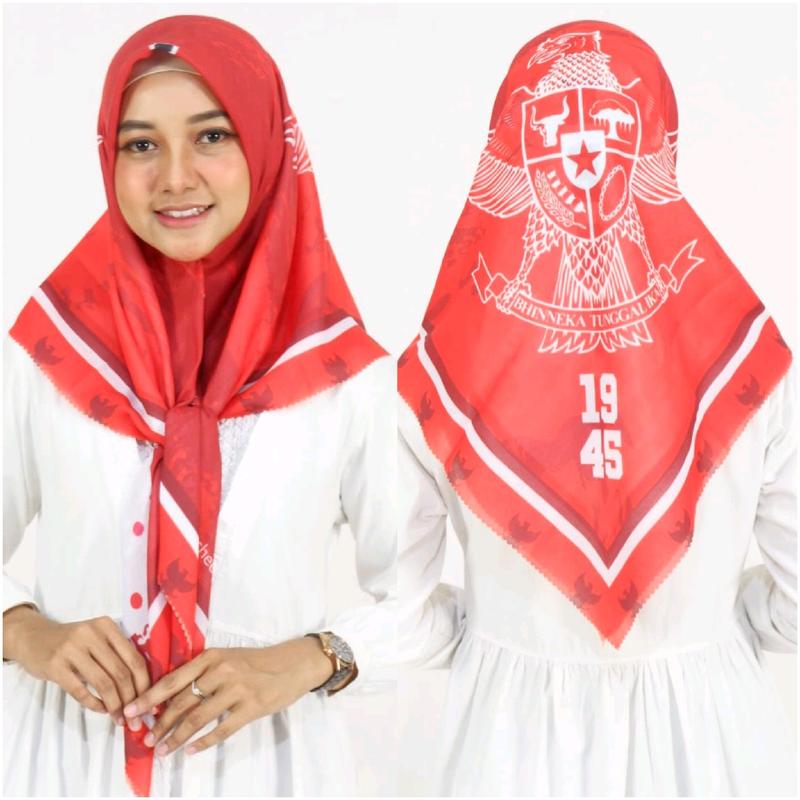 Segiempat Motif merah-putih 3