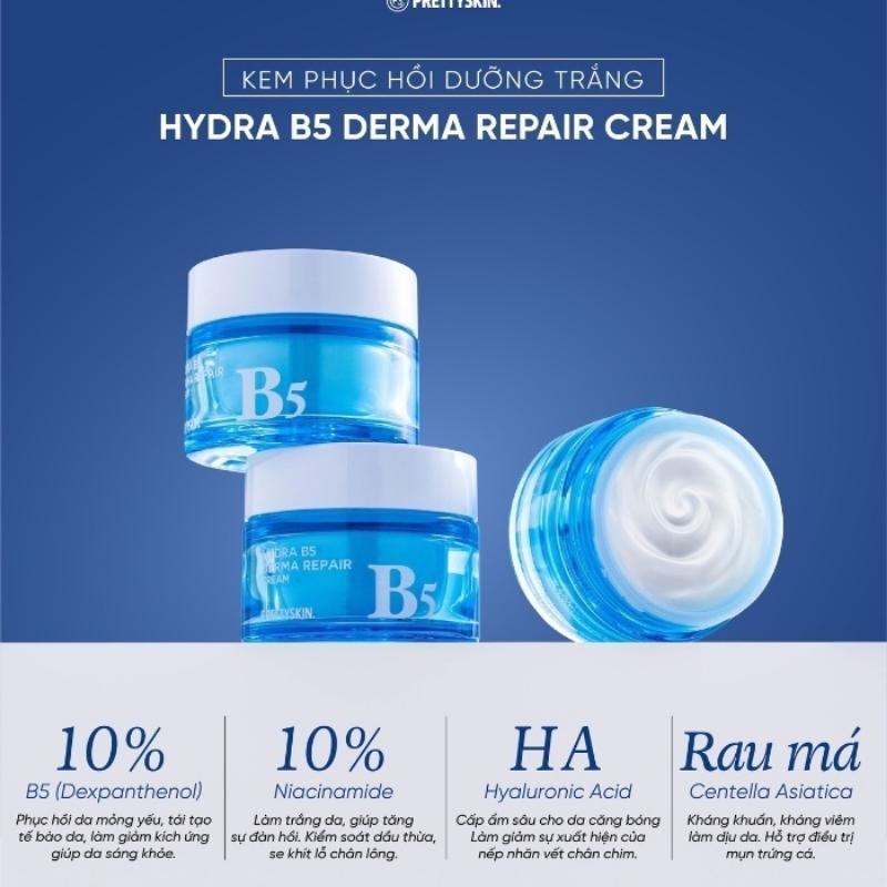 【COD】 Kem Dưỡng Prettyskin Hydra B5 52ml | Se khít lỗ chân lông Làm trắng và kiểm soát dầu hiệu quả Làm trắng tự nhiên Làm trắng và dưỡng ẩm, an toàn cho da Loại bỏ mụn trứng cá, sửa chữa da 2