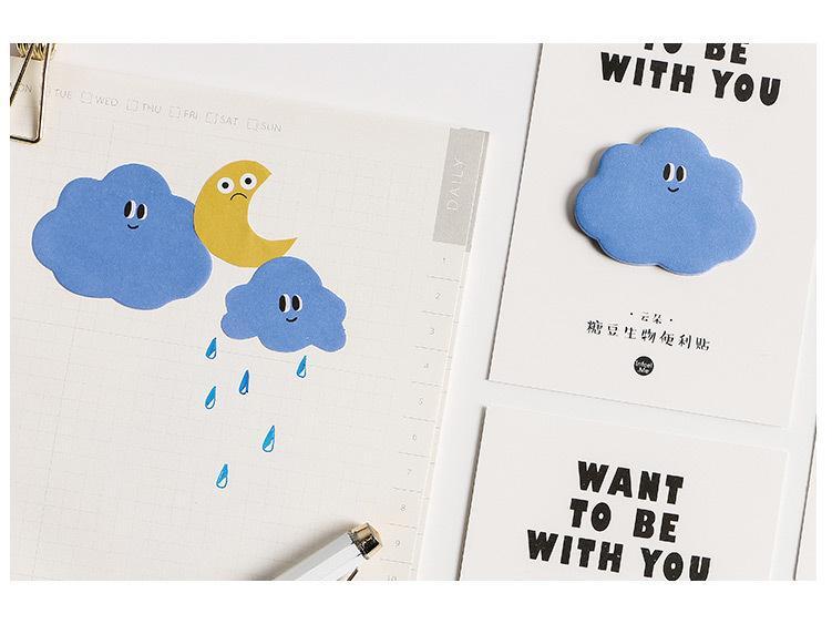 Product Introduction of Sticky Notes Infeelme Original Candy Biological Series Creative Cartoon Tearable Message Memo Note Sticker 6 Models 9