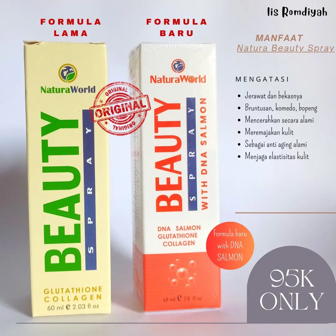 Natura beauty spray (per botol) Perawatan Mencerahkan Wajah Vitamin