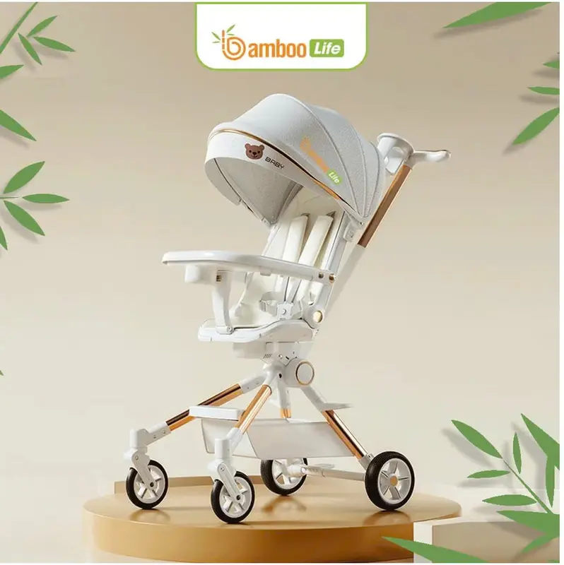 Xe đẩy gấp gọn cho bé Bamboo Life xe đẩy 2 chiều an toàn cho bé đa năng tiện dụng cho mẹ 1