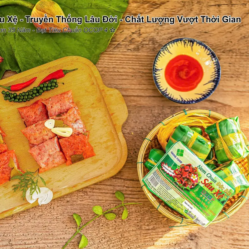 Nem Huế Hộp Sáu Xệ (Đặc biệt) 10 cái Đạt Tiêu Chuẩn Quốc Gia OCOP 4*, Truyền Thống Hơn 35 Năm Heo 4