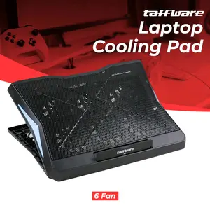 Taffware MC Gaming Cooling Pad Laptop 6 Fan - Q3 - Hitam Kipas Aluminium Plastik