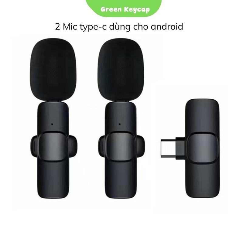Mic thu âm không dây K9 micro thu âm cho điện thoại mic livestream mic quay video phụ kiện văn phòng 24 7. mic vlogs