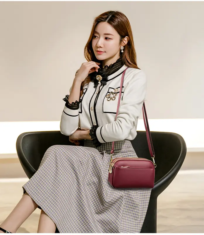COD Tas Selempang Tas simple Tas Mini Tas Lokal Kualitas Import Kulit Wanita 6