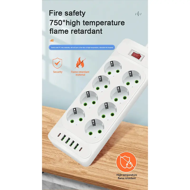 QIAOLIAN Stop Kontak USB Type C EU Plug 10A 110-250V 2500W - QL-1077U / QL-1078U Peralatan Saklar 1