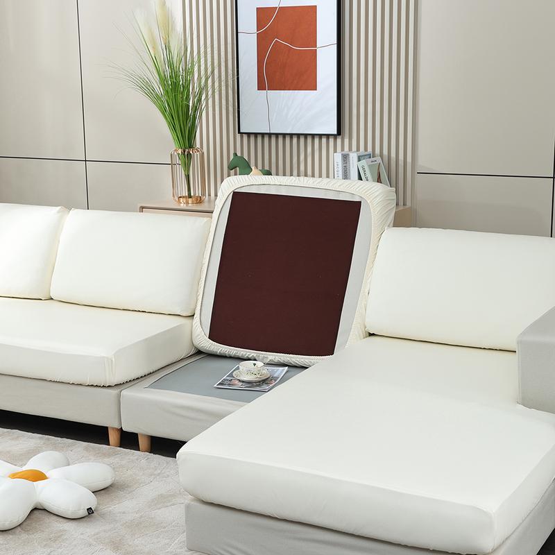 Product Introduction of [juhua] 1/2/3/4 Seater PU Leather Elastic Sofa Seat Cushion Covers for Living Room Waterproof Stretch Chair Seat Cover Couch Slipcover 44