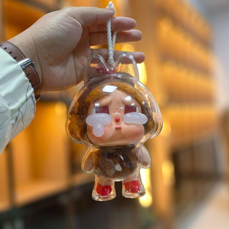 Product Introduction of 2025 Crybaby crying baby vinyl transparent protective case dust baby clothes protective cover bubble Matt high quality PC material 4