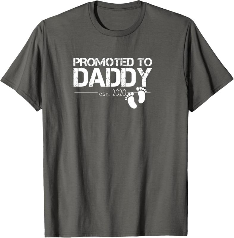 Mens Promoted To Daddy Est 2020 T Shirt Future New Dad Baby Gift Mens Promoted To Daddy Est 2020 T Shirt Future New Dad Baby Gift