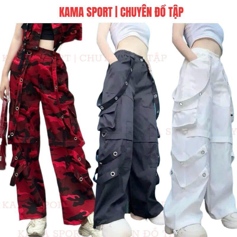 Quần jogger thể thao nữ túi hộp dáng rộng chất kaki, quần tập gym, nhảy zumba, aerobic, dance, đi tập đi chơi đều xinh Sport Tập Thể Dục Thể Dục