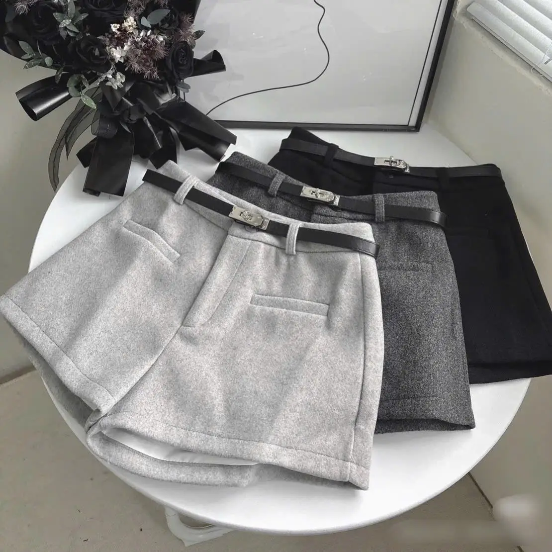 [ XẢ KHO - TẶNG ĐAI ] Quần short dạ nữ dáng ngắn cao cấp hàng 2 lớp mềm mịn mã QD_6666