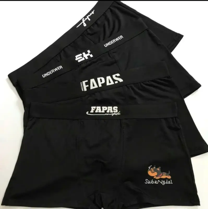 Combo 6 quần sịp đùi nam Boxer mặc đủ 1 tuần, quần lót nam màu đen chất vải thun lạnh co giãn 4 chiều - Menswear Thun Quần Boxer Boxer 7