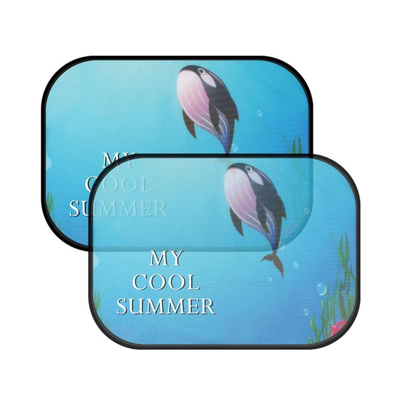 Product Introduction of 2 Pcs Mesh Fabric Car Sunshades Electrostatic Adsorption Side Cartoon Window Insulation Car Q1W5 19