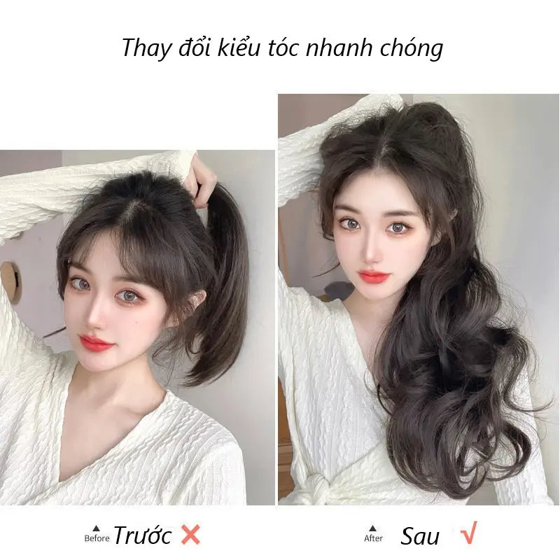 Tóc giả ngoặm xoăn 45 và 55cm cao cấp makino  tóc 5