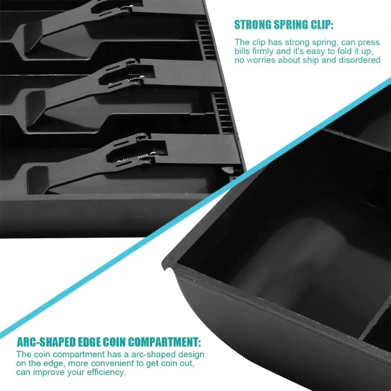 Laci uang Kasir / Money cash tray 5 Sekat / Cash Drawer Laci Kasir Laci Uang Black 4