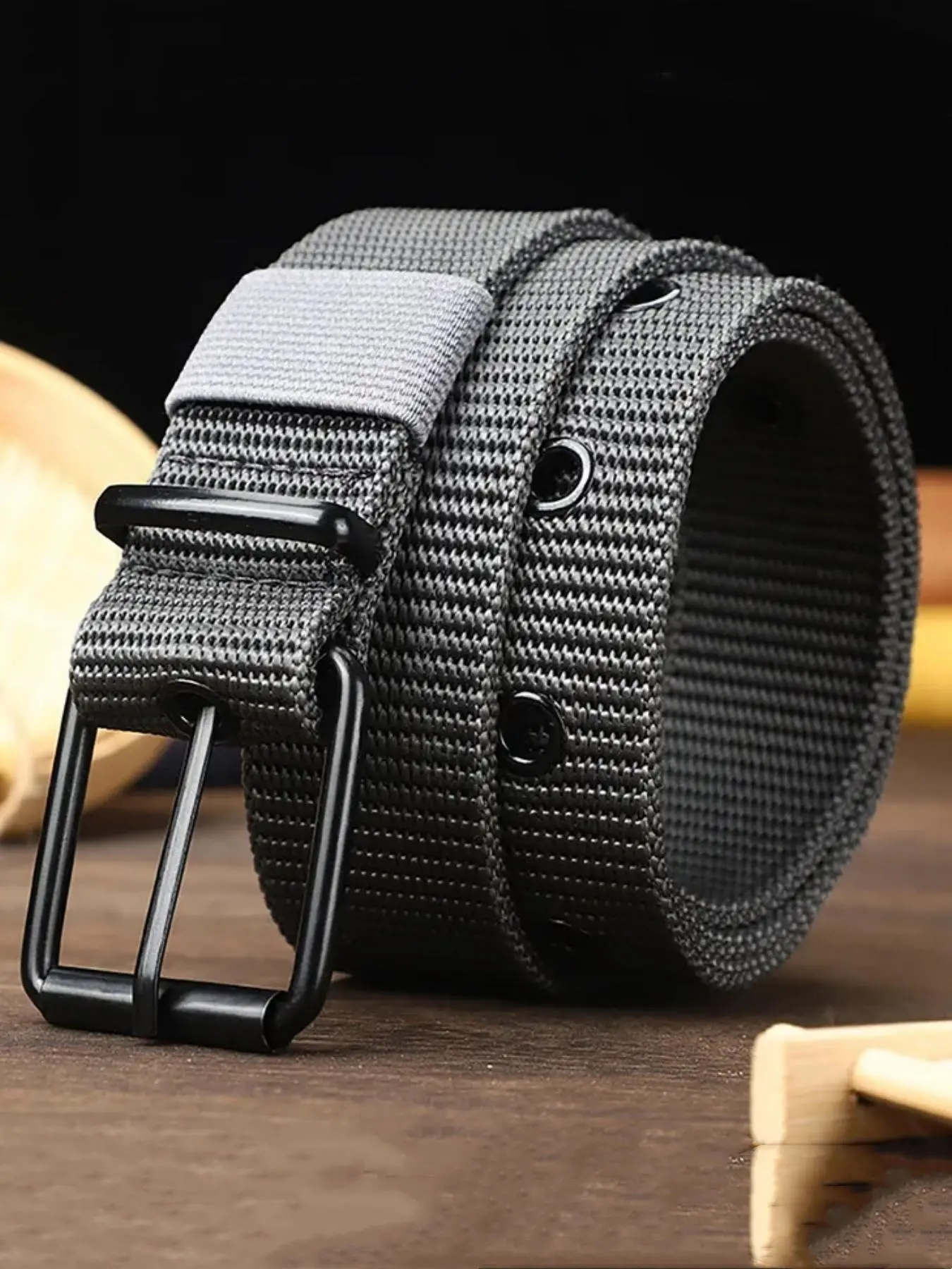 Men's Casual Plain Canvas Belt, Fashionable Minimalist Belt for Daily Clothing Decor, Trendy All-match & Exquisite Belt for Birthday Gift