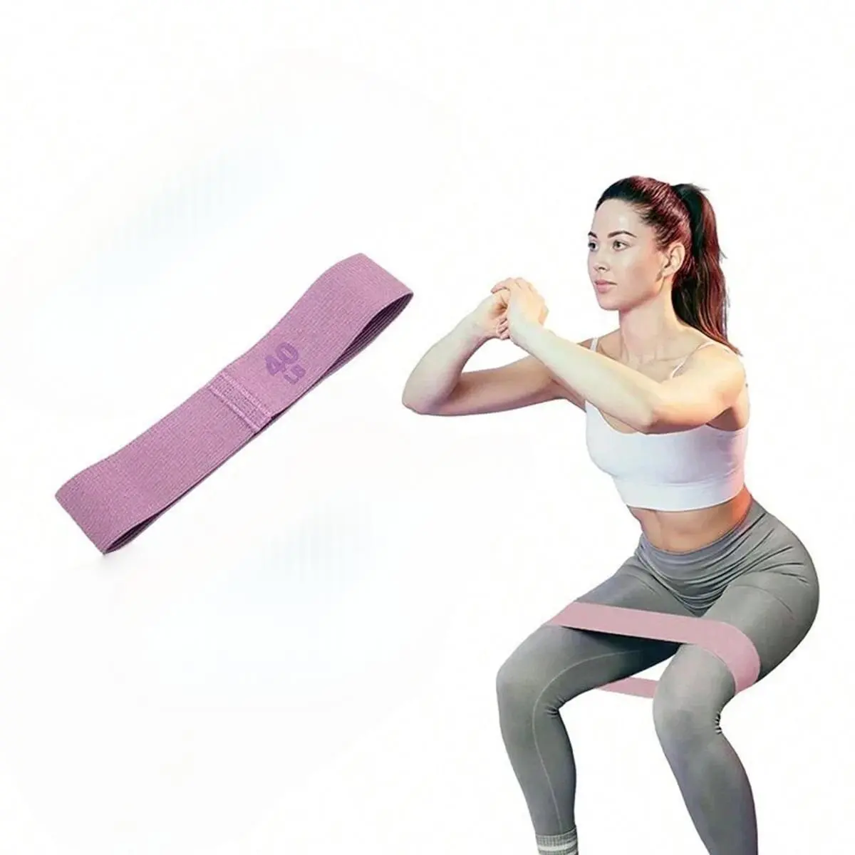 Yoga Resistance Band, 1 Count Non-slip Fitness Exercise Band, Hip Circle Band, Stretching Band, Yoga Band for Training Glutes, Squatting, Pilates