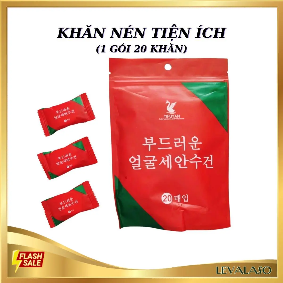 Khăn Nén Khô Đa Năng Gói 20 Cái KGL03 LEVALASO