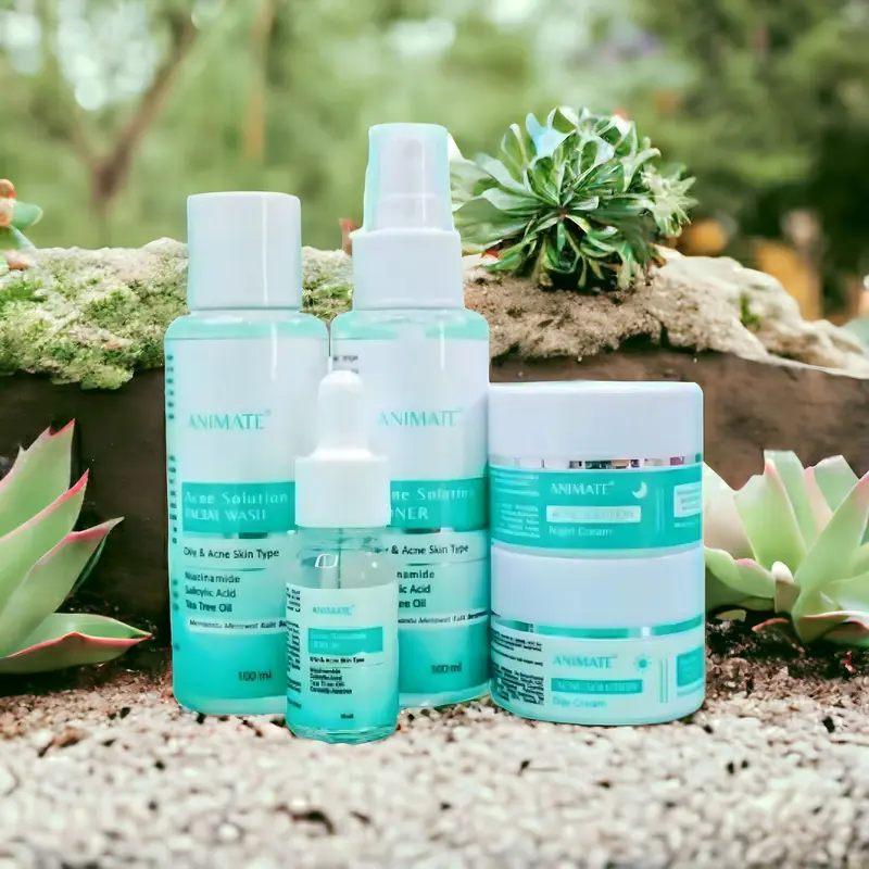 Paket Hemat Animate Acne Solution Series 5in1 Paket Perawatan Jerawat Wajah Berjerawat 2