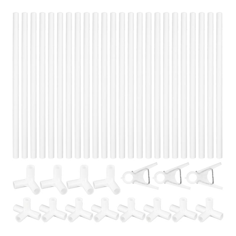 Flower Stand for Flower Pot DIY Flower Holder White Plastic Flower Potted Holder Rack Detachable Garden Container Supports Rack Easy to Assemble for Indoor Outdoor Garden Home 951B0 3