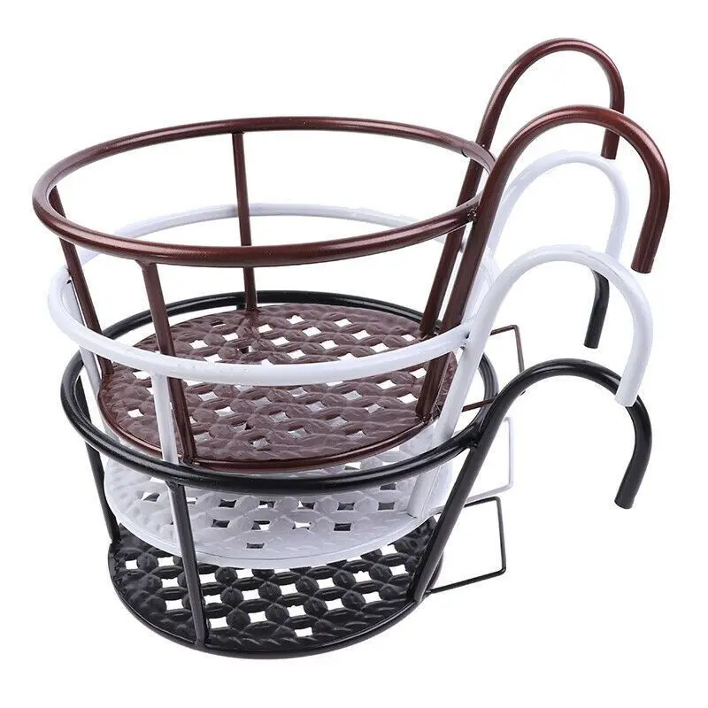 Giá sắt treo chậu cây, giỏ sắt, móc treo ban công để chậu hoa trang trí ngoài trời, sơn tĩnh điện 0