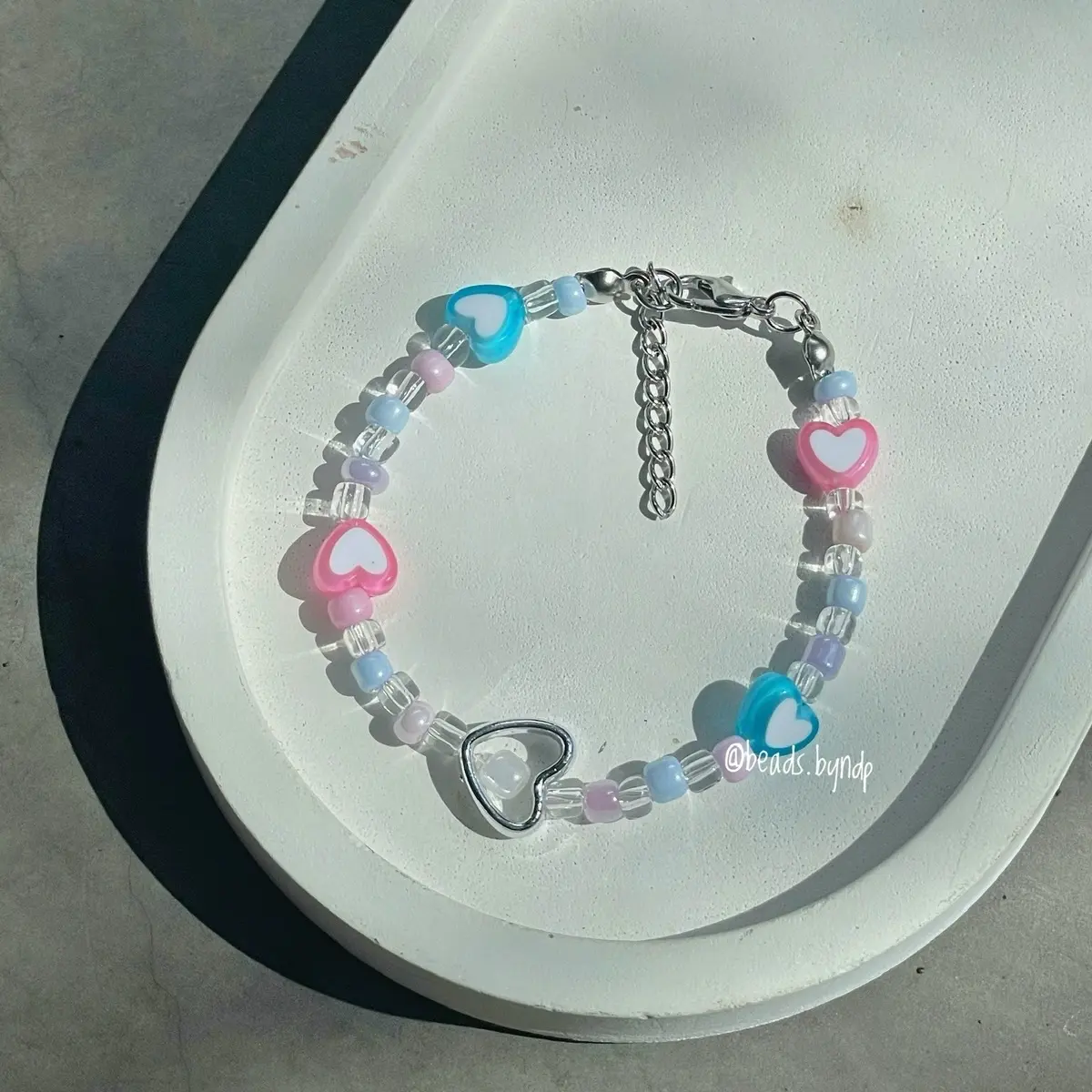 Gelang Manik Aesthetic Korea  | Rainbow Pelangi Beads Charm Bracelet | Souvenir Pernikahan Perempuan Ulang tahun Perempuan Aksesoris