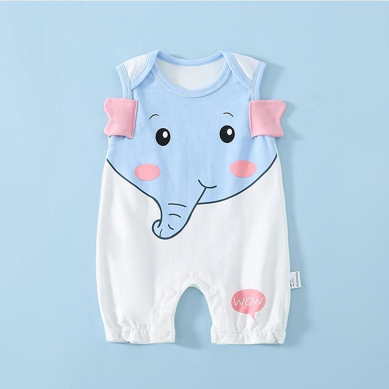 Bộ bodysuit cho bé trai bé gái sơ sinh 0-12 tháng ( từ 3-12 kg ) áo liền quần cho bé kiểu dáng sát nách dễ thương chất vải cotton mềm mịn mặc mùa hè _ BD31