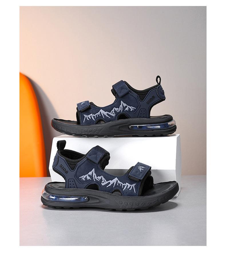 Product Introduction of Children's Sandals Boy's Beach Shoes Summer New Foreign Trade Sandals Boys Medium and Big Children Children's Sandals Soft Bottom Air Cushion 18