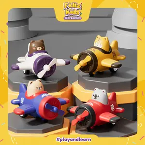 [FELIZKIDS] [FK412] Pesawat Mainan Bayi Mobil Mainan Balita Mobil mainan tekan dan pergi mobil untuk Balita Kartun Balita Berusia 1 2 Tahun